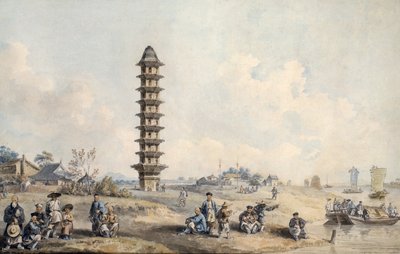A View near the City of Lin Tsin on the banks of the Grand Canal by William Alexander